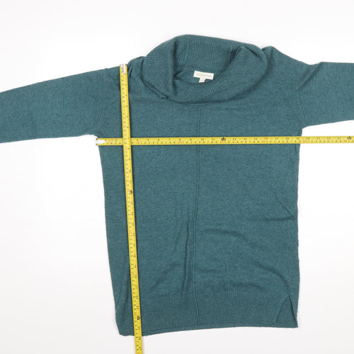 Monsoon Women’s Green Cowl Neck Wool Blend Long Sleeve Jumper Size S