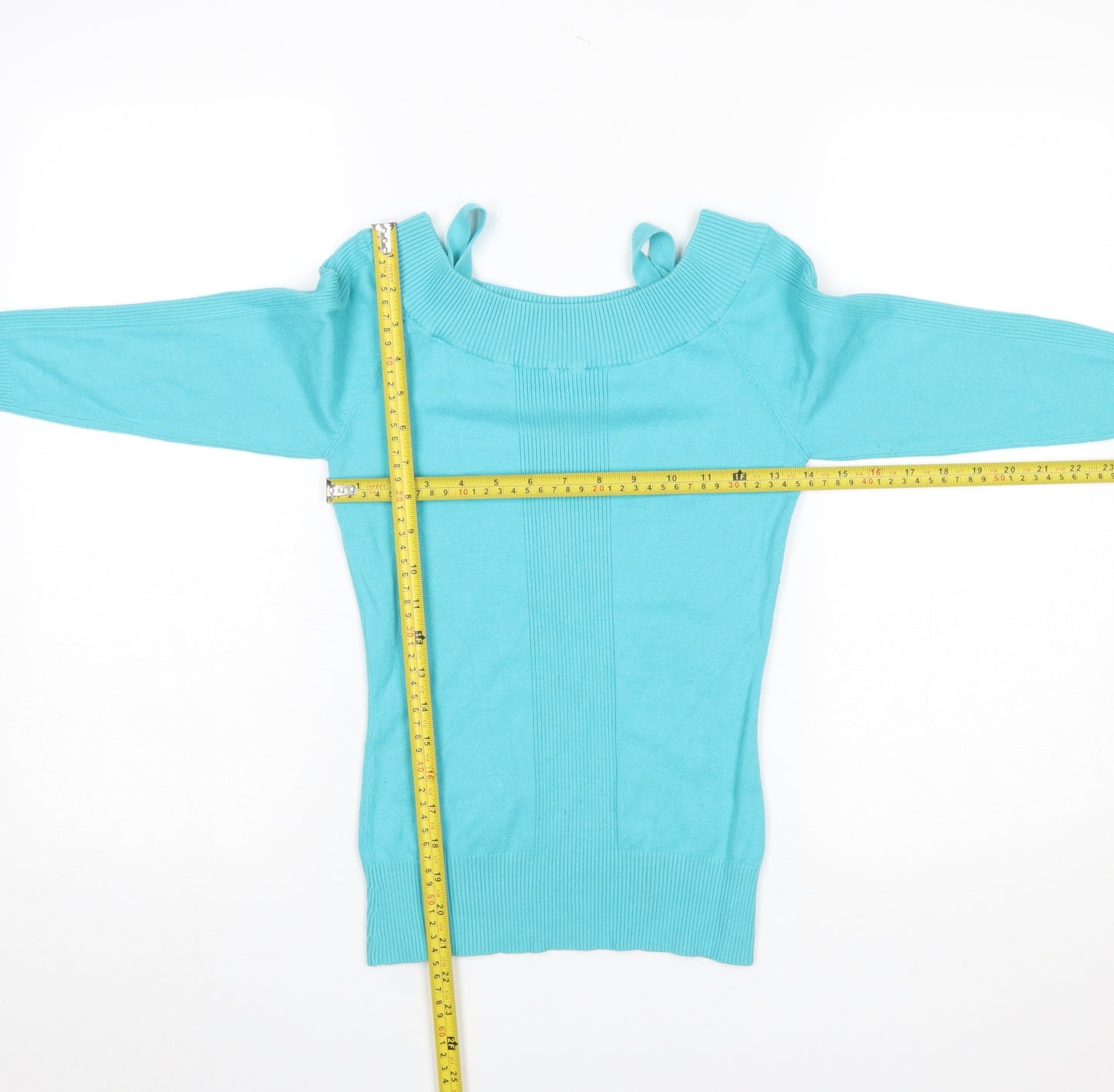 WEST ONE Women's Blue Boat Neck Cotton Jumper Size 10