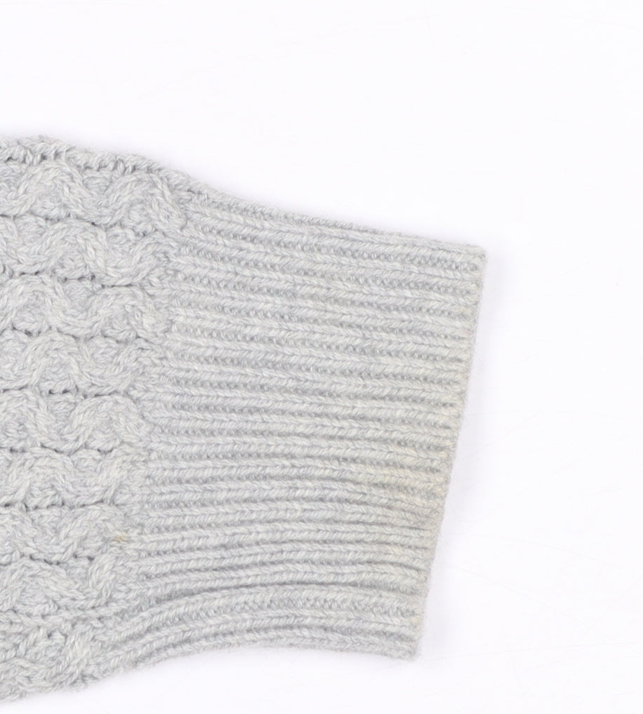 Next Men’s Grey Cable Knit Crew Neck Jumper Size S