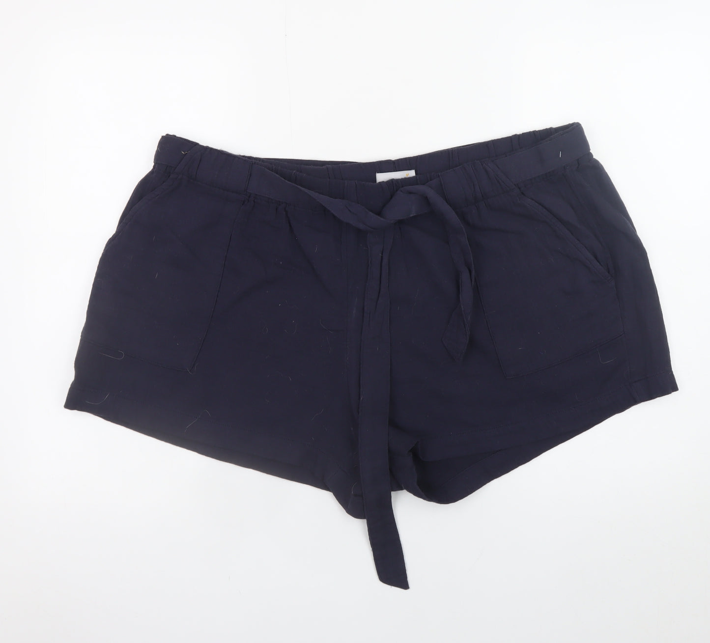 Marks and Spencer Women’s Black Cotton Paperbag Shorts Size 22