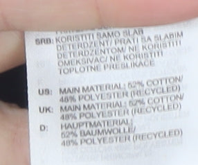 Adidas Women's Black Sweat Shorts M Drawstring Logo Cotton Blend