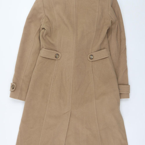 Precis Petite Women's Beige Wool Cashmere Long Coat UK 8