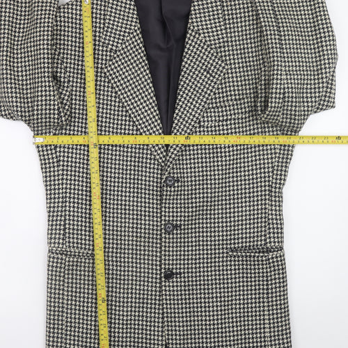 Burton Men's Black Houndstooth Wool Blazer Jacket 36R