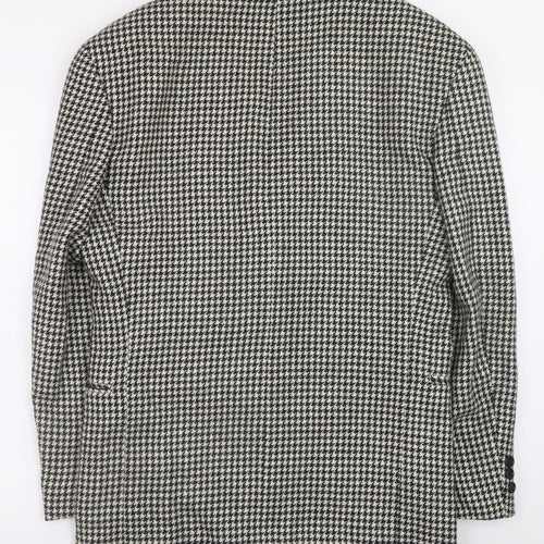 Burton Men's Black Houndstooth Wool Blazer Jacket 36R