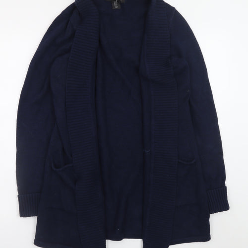 Tahari Women's Navy Blue Medium Open Front Cardigan Knit Jumper