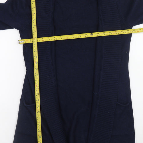 Tahari Women's Navy Blue Medium Open Front Cardigan Knit Jumper