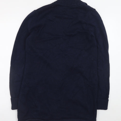 Tahari Women's Navy Blue Medium Open Front Cardigan Knit Jumper
