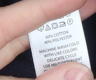 Tahari Women's Navy Blue Medium Open Front Cardigan Knit Jumper