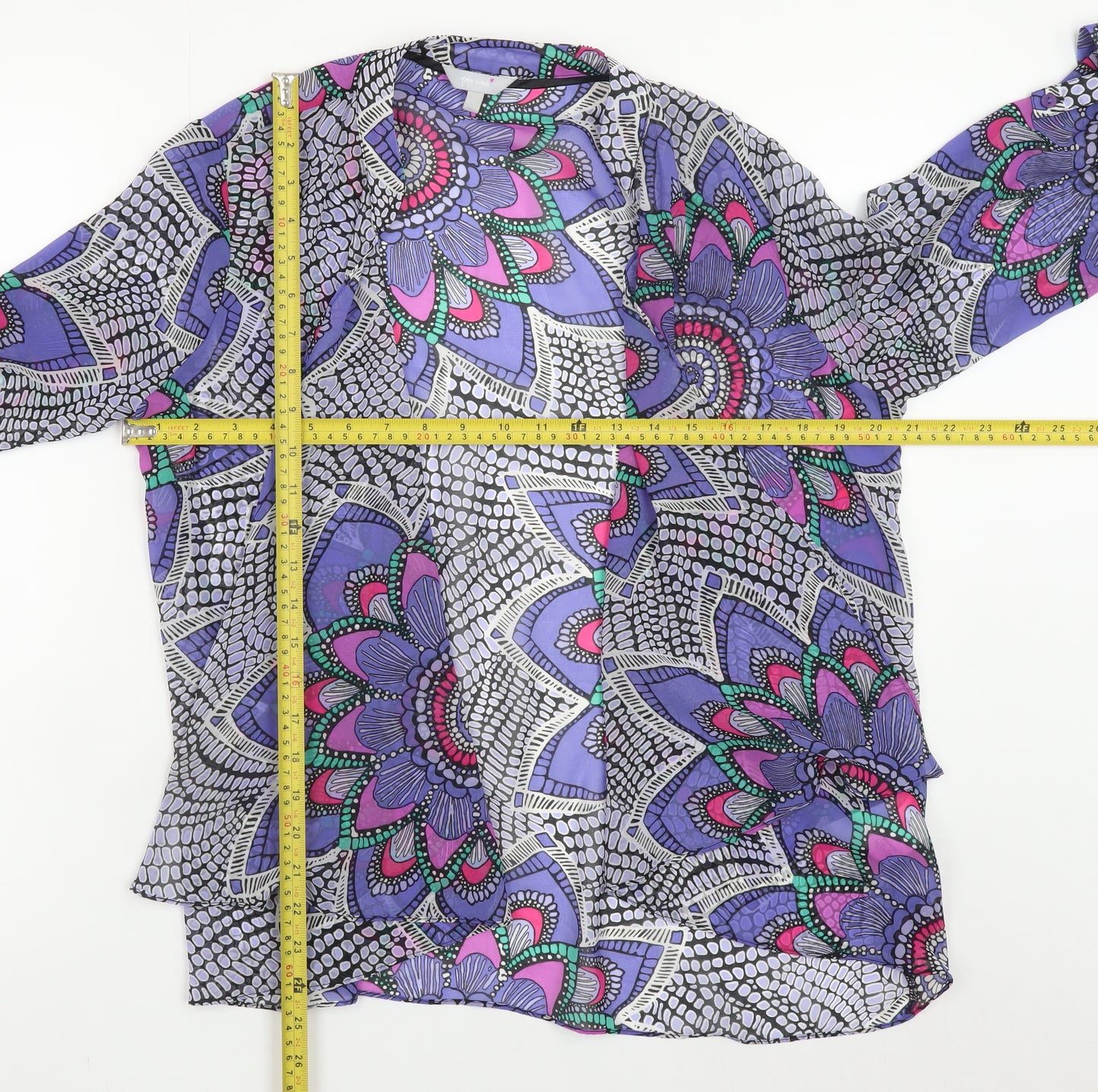 Marks and Spencer Per Una Women's Multicoloured Floral Tunic Blouse Size 12