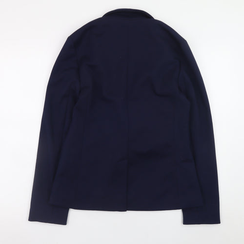 GAP Women's Navy Blue Blazer Jacket Size 10 Slim Fit Single-Breasted