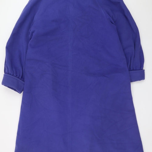 Lampert London Women's Blue Wool Long Overcoat Size 12