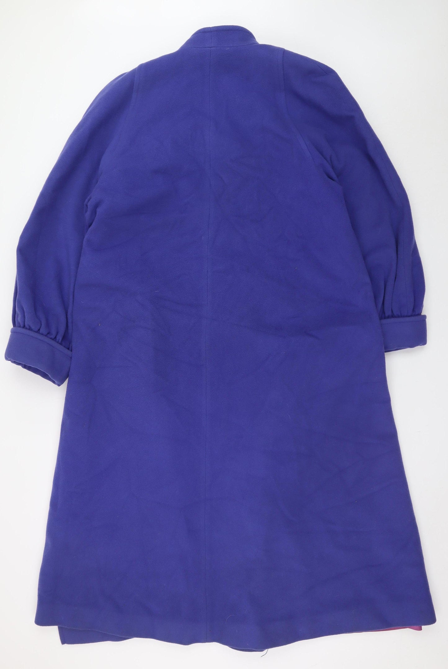 Lampert London Women's Blue Wool Long Overcoat Size 12