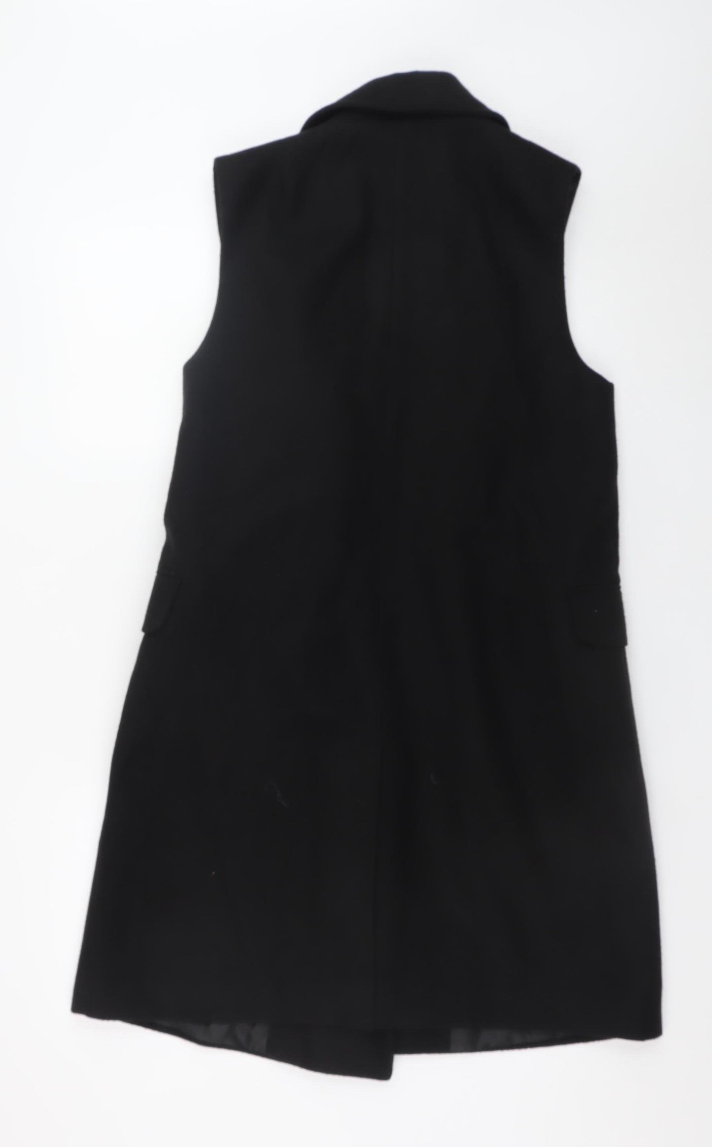 New Look Women’s Black Sleeveless Mid-Length Waistcoat Size 12