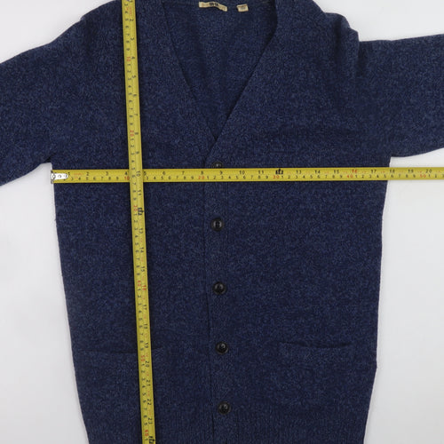Uniqlo Women’s Blue Wool V-Neck Cardigan XS Knit