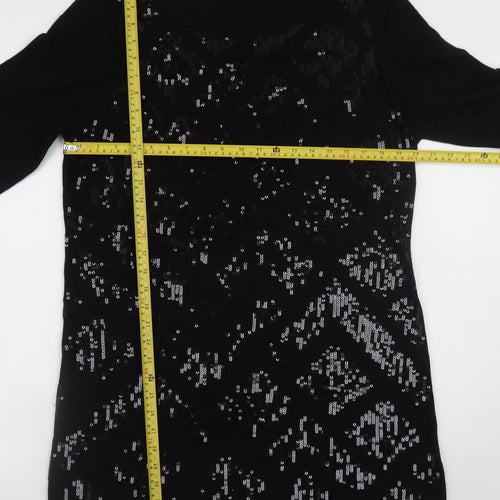 Marks and Spencer Per Una Women Black Size 18 Sequin Knit Jumper
