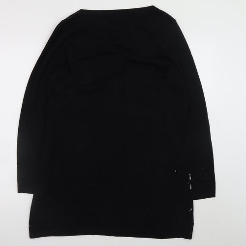 Marks and Spencer Per Una Women Black Size 18 Sequin Knit Jumper