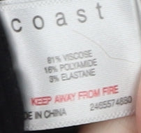 Coast Womens Black Size 10 Scoop Neck Button Cardigan