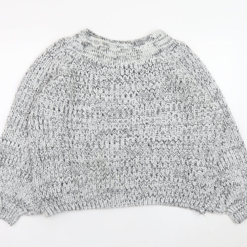 New Look Women's Grey Chunky Knit Pullover Jumper Size M