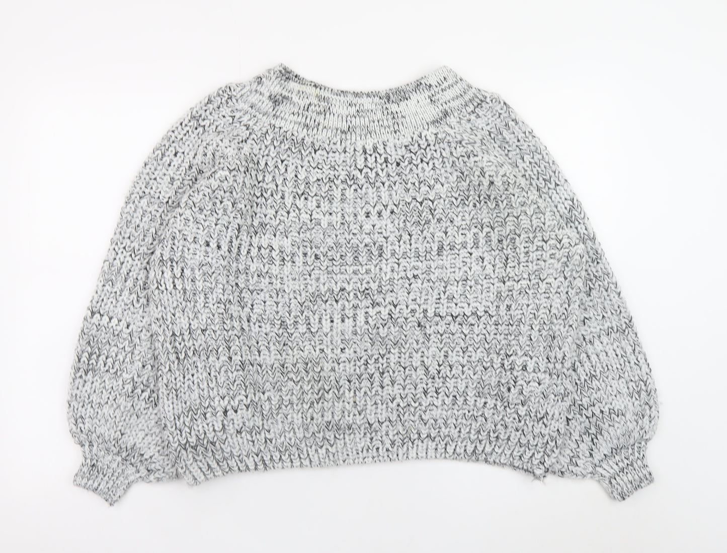 New Look Women's Grey Chunky Knit Pullover Jumper Size M