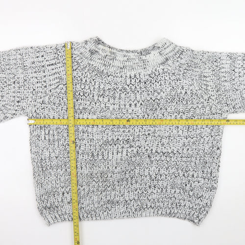 New Look Women's Grey Chunky Knit Pullover Jumper Size M