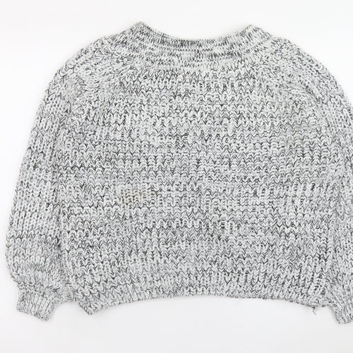 New Look Women's Grey Chunky Knit Pullover Jumper Size M