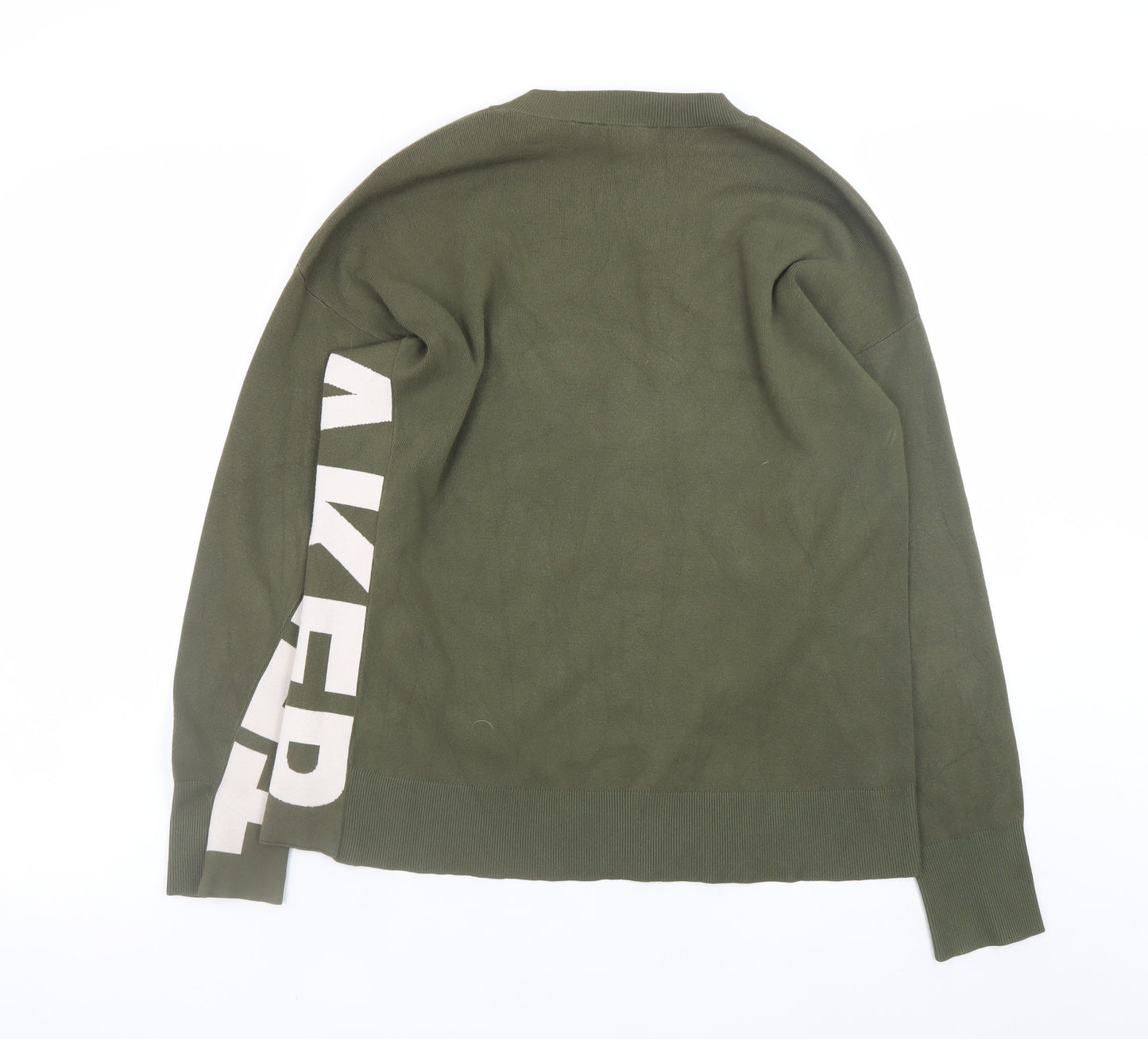 Ted Baker Women Green Logo Knit Crew Neck Pullover Jumper Size 10