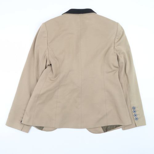 Marks and Spencer Women Beige Blazer UK 16 Classic Formal Jacket