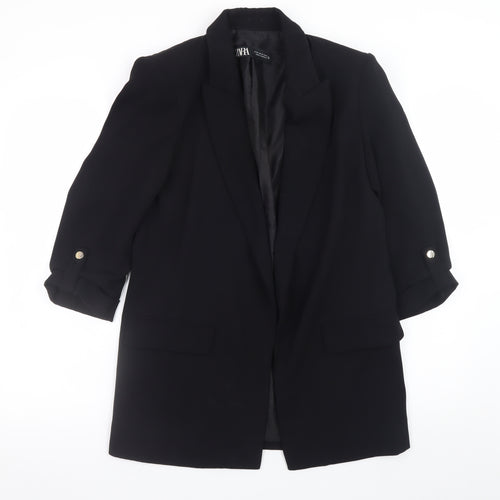 Zara Women's Black XS Classic Mid-Length Blazer Jacket