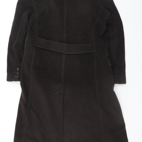Jigsaw Women's Brown Wool Cashmere Long Overcoat Size 14