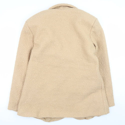 PrettyLittleThing Women Beige Size 8 Blazer Jacket Lined Mid-Length