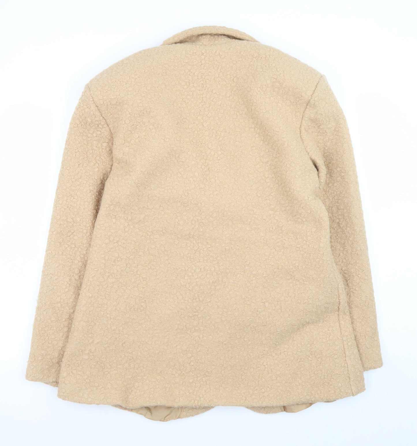 PrettyLittleThing Women Beige Size 8 Blazer Jacket Lined Mid-Length