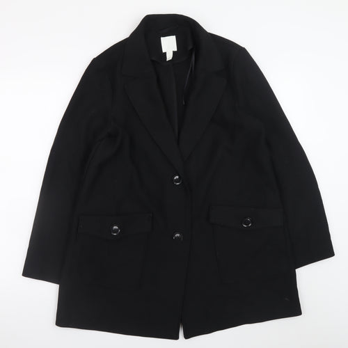 H&M Women’s Black Blazer Jacket Small Regular Fit Workwear