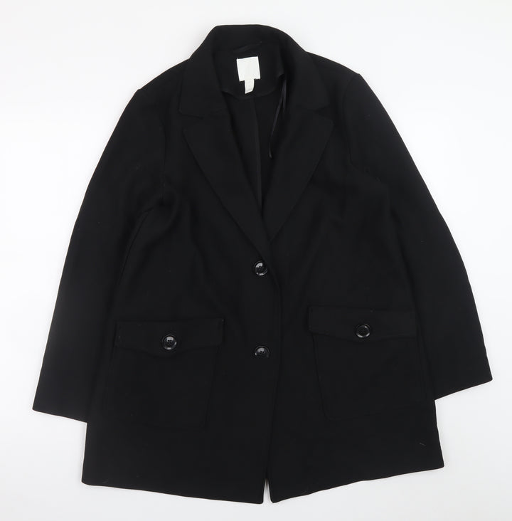 H&M Women’s Black Blazer Jacket Small Regular Fit Workwear