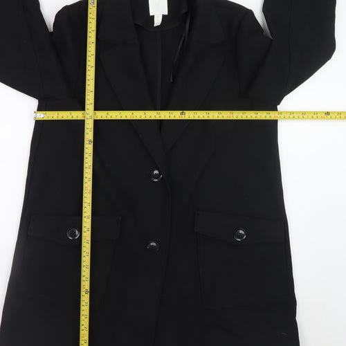 H&M Women’s Black Blazer Jacket Small Regular Fit Workwear