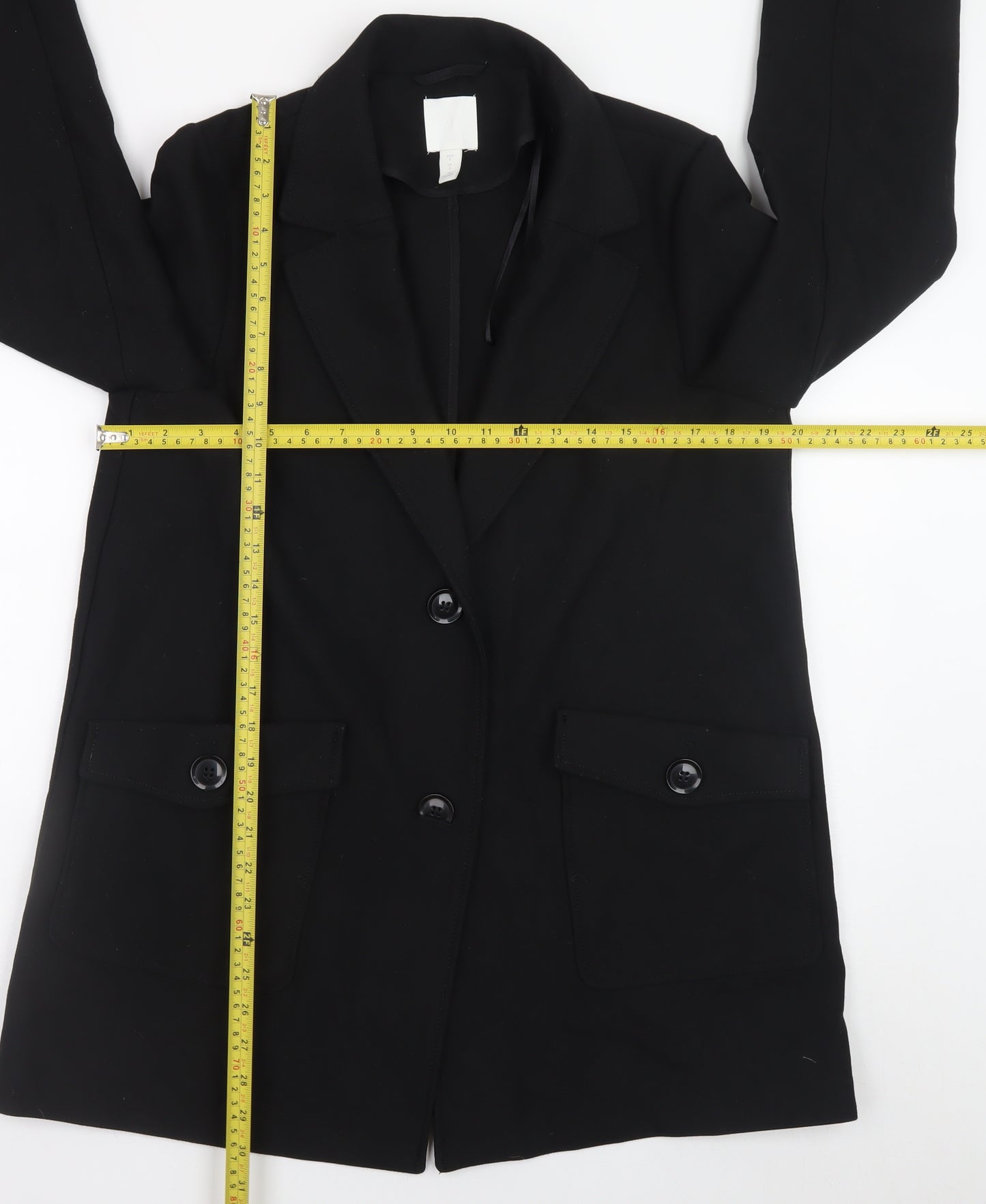 H&M Women’s Black Blazer Jacket Small Regular Fit Workwear