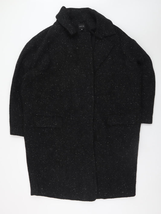 Label Lab Women's Black Wool Blend Long Overcoat Size 18