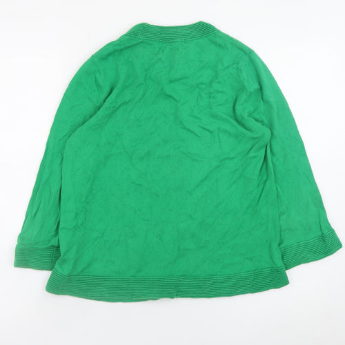 Boden Women's Green Cotton Wool Crew Neck Jumper M