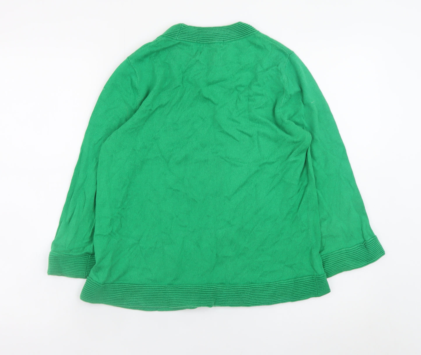 Boden Women's Green Cotton Wool Crew Neck Jumper M