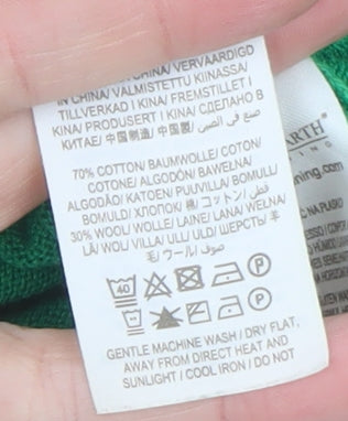 Boden Women's Green Cotton Wool Crew Neck Jumper M