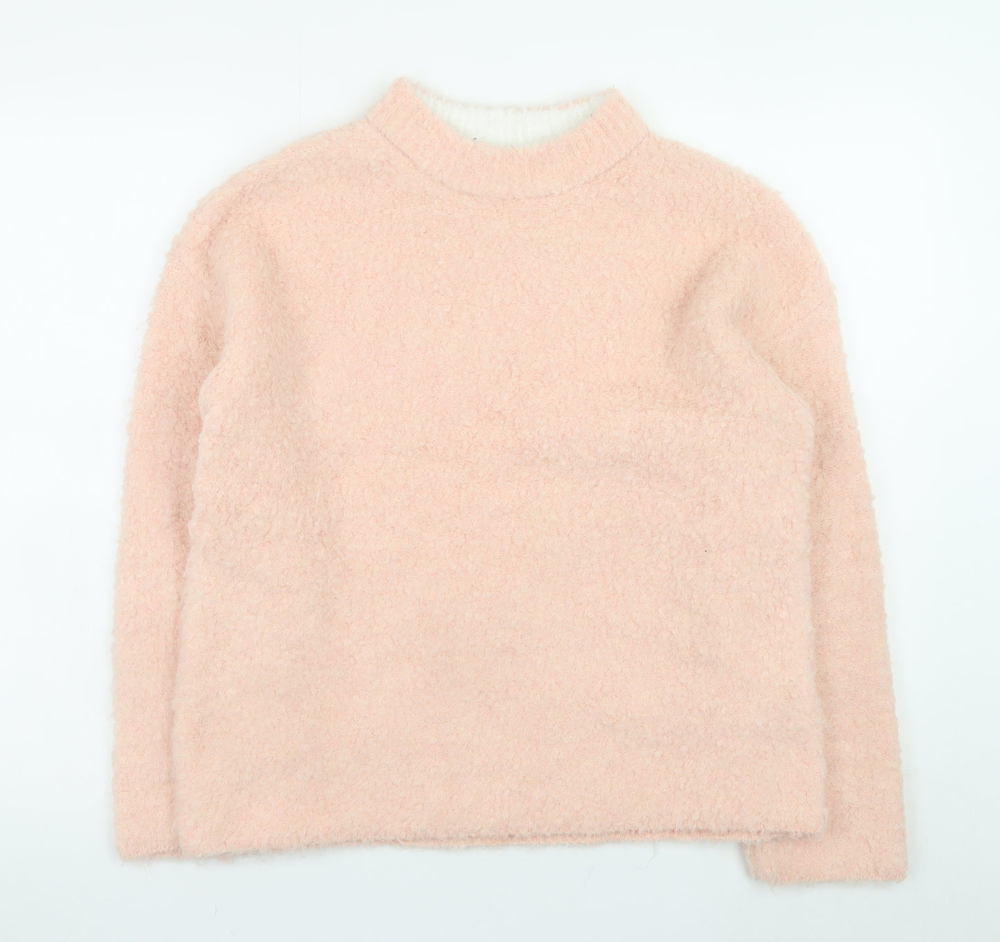 River Island Womens Pink Mock Neck Long Sleeve Pullover Jumper XS