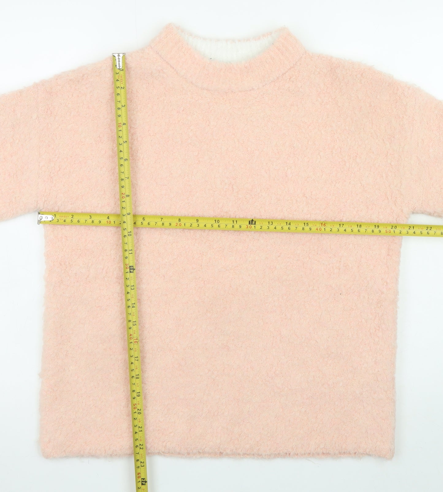 River Island Womens Pink Mock Neck Long Sleeve Pullover Jumper XS