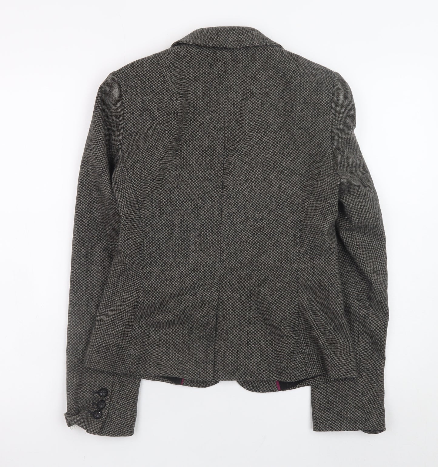 Banana Republic Women's Grey Wool Blend Herringbone Blazer Size 6