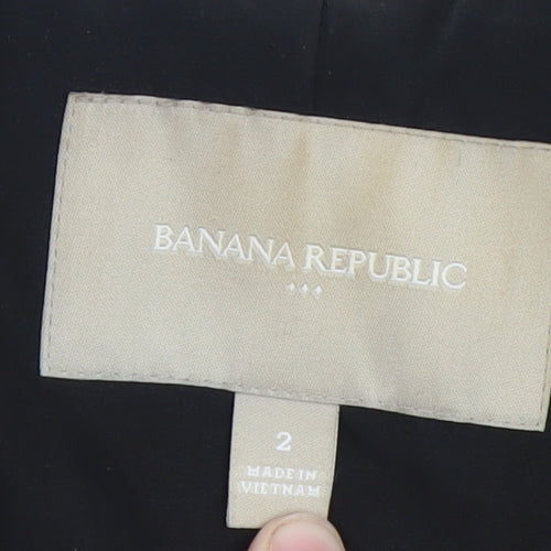 Banana Republic Women's Grey Wool Blend Herringbone Blazer Size 6