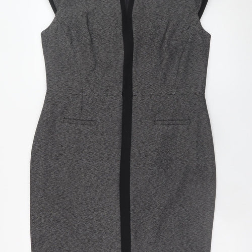 Tu Women’s Grey Sheath Knee Length Dress Size 14 Workwear