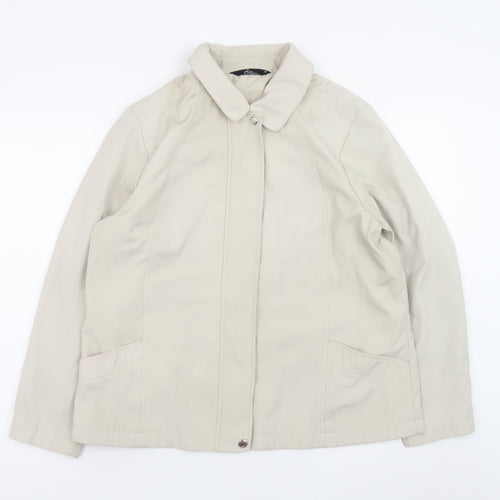 Bm Collection Women's Beige Mid-Length Polyester Jacket Size M