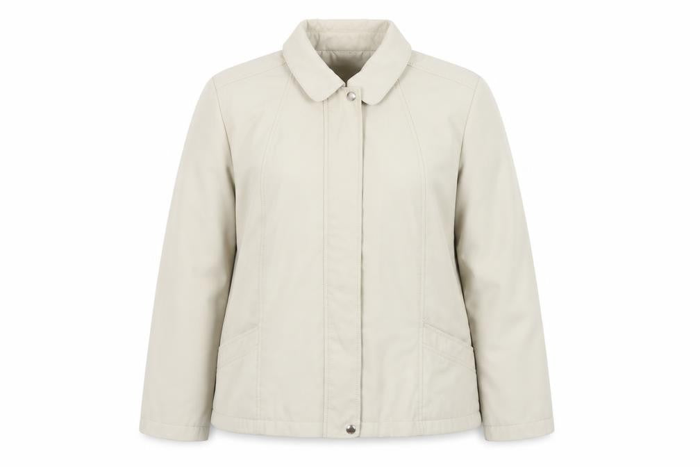 Bonmarché Women's Beige Mid-Length Polyester Jacket Size M