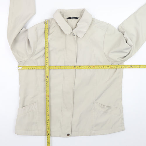 Bm Collection Women's Beige Mid-Length Polyester Jacket Size M