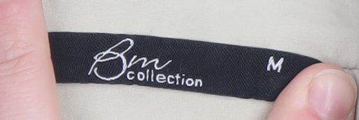 Bm Collection Women's Beige Mid-Length Polyester Jacket Size M