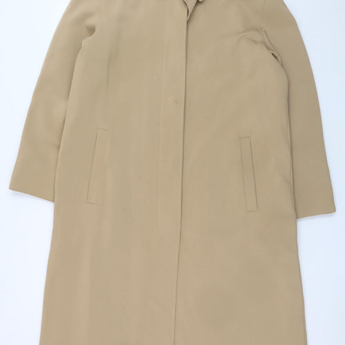 Marks and Spencer Women Beige Long Wool Blend Overcoat UK 12