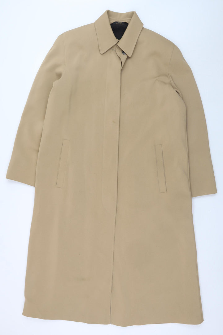 Marks and Spencer Women Beige Long Wool Blend Overcoat UK 12